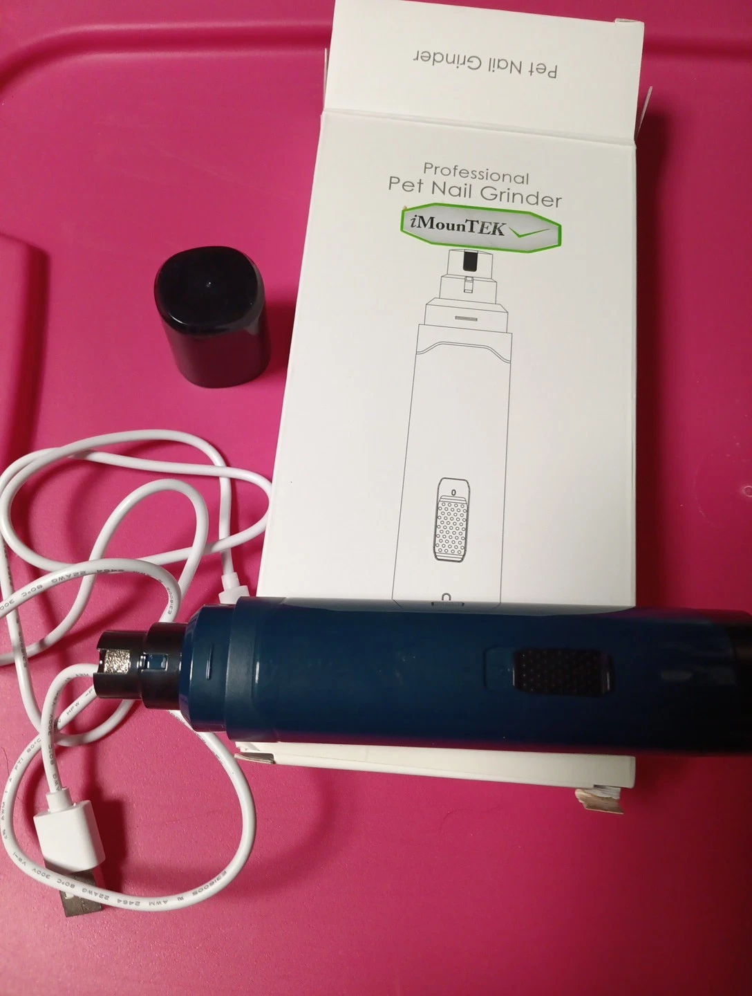 Dog Nail Grinder Upgraded 2 Speeds Quiet Electric Rechargeable Pet Nail Trimmer