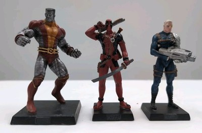 Eaglemoss Marvel Figuren Konvolut Deadpool Cable Colossus Blei ohne Karton