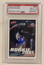 2001 Victory Ichiro Suzuki Signed Rookie Baseball Card Certified PSA 7.5 DNA 10