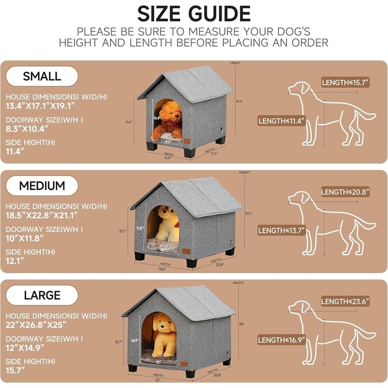 как выглядит Durable Waterproof Indoor Dog House Removable Mats Elevated Design Insulated New фото