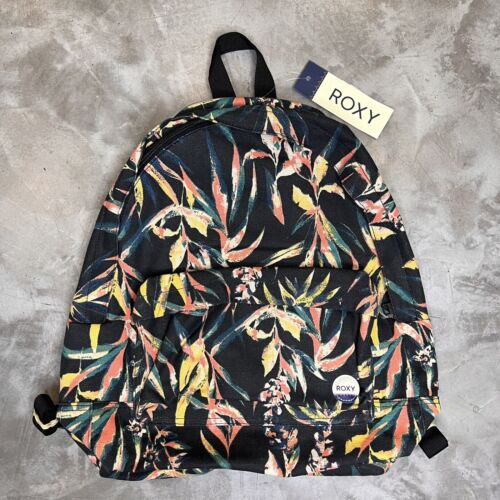 ROXY Sugar Baby Backpack School Bag Women’s Girls Floral Tropical Multicolor NWT - Picture 1 of 3