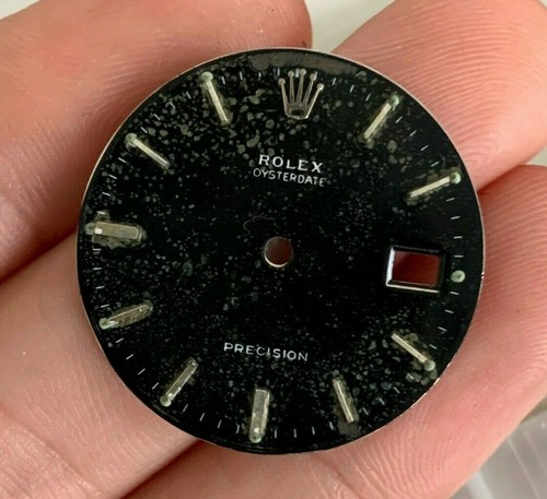 Rolex quadrante nero rifinita per orologio vintage per pezzi di ricambio  6694 Oysterdate | eBay