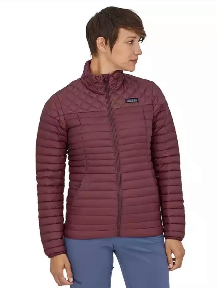 WOMEN'S PATAGONIA ALPLIGHT DOWN JACKET IN DARK RUBY SIZE L BRAND