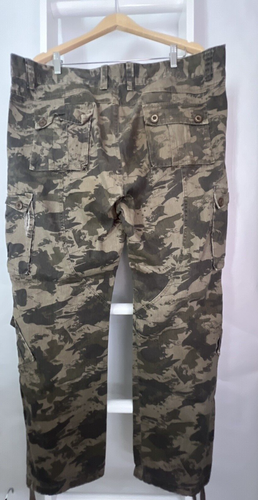 Hunting Pants 40 42 44 Camouflage Twill Outdoor Drawstring Waist & Hem 9 Pockets - Picture 11 of 21