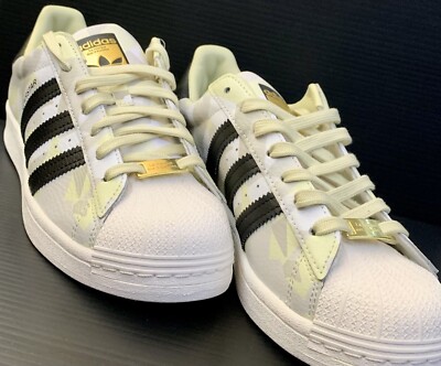 NEW *RARE* ORIGINAL ADIDAS SUPERSTAR SNEAKERS - SAND/BLACK/GOLD - US 8.5/UK 8