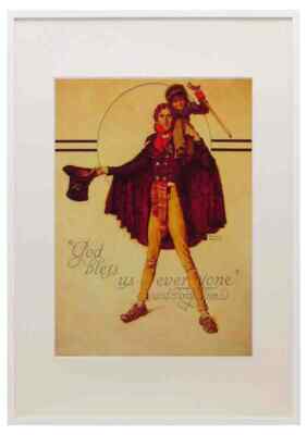 Kleines Tim und Bob Cratchit A3 A4 gerahmtes Druckbild