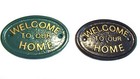 WELCOME TO OUR HOME  HOUSE DOOR PLAQUE SIGN GARDEN - CHOICE OF COLOURS - NEW