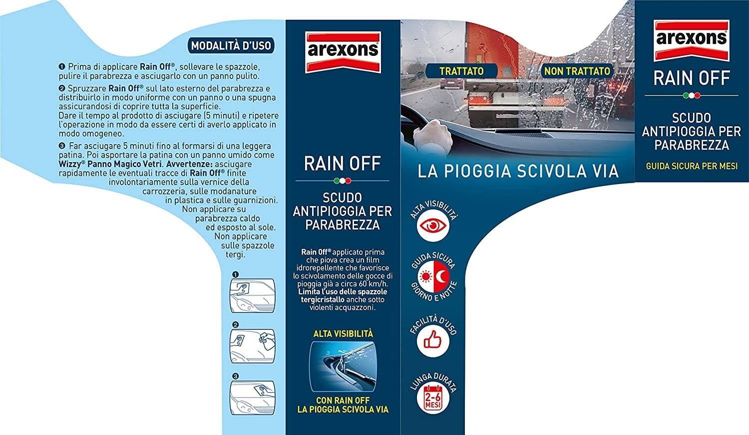 Kit 2 Spray Antipioggia Durance Rain Off - Trattamento Idrorepellente Per Visiere E Parabrezza, 75ml - Foto 11