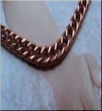 Ladies Solid Copper Link Bracelet 699G -1/4 inch wide - 6 1/2 to 9 inch lengths