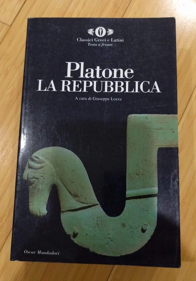 Ancient Greek classic w/ Italian translation Plato Euripides Aristophanes Longus - Image 3 of 4