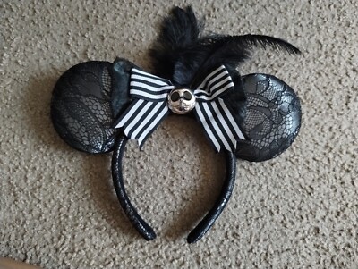 Disney Christmas ears retired Disney Parks Minnie Mouse Ears Bow Holiday Christmas Fuzzy  main image 3