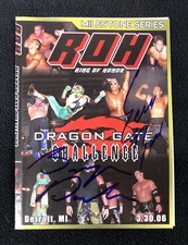 Bryan Danielson & Evan Bourne Signed ROH Dragon Gate DVD Cover JSA COA WWE AEW