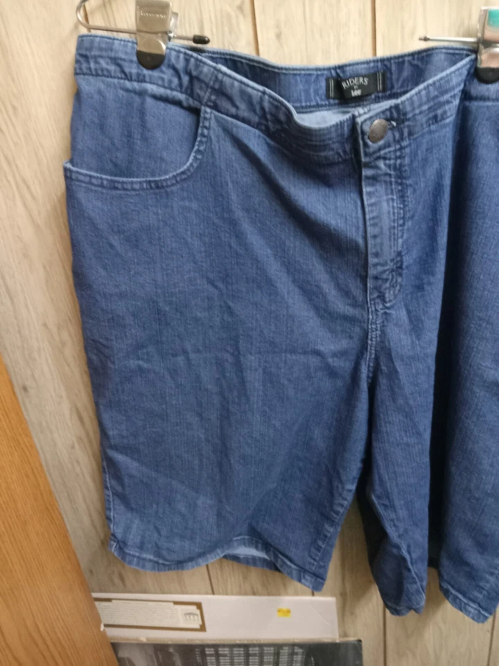 Bermudas vaqueras Riders by Lee para mujer bolsillos elásticos azules talla 24 Foto 2 de 4