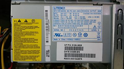 HP Pavilion 5188-2625 Liteon PS-5301-08HA 300W Power Supply 