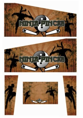 Stickers Ninja Pincab Pour Pincab Flipper • EUR 109,00
