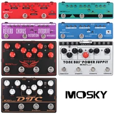 MOSKY Guitar Multi-Effect Pedal Series Distortion Overdrive Delay Reverb Buffer