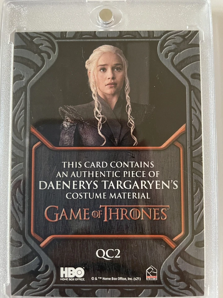 Game of Thrones Iron Anniversary Series1 Relic Quote card QC2 Daenerys Targaryen - Image 2 of 2