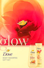 Dove Glow Body Favorites Gift Set For Her Shower Gel with Lotion 475 ml New