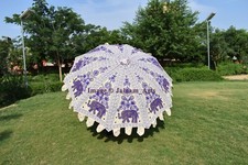 Indian Handmade Elephant Outdoor Patio Parasols Large Wedding Garden Umbrellas