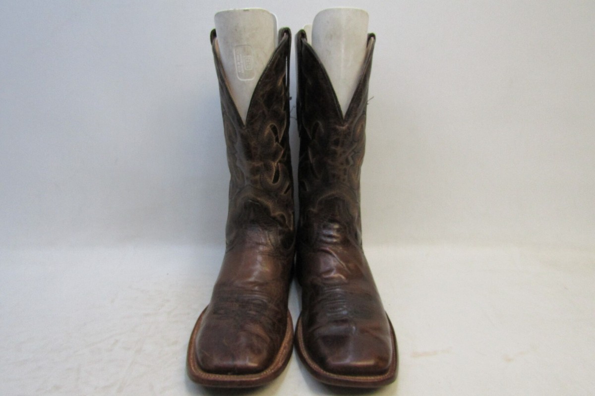 Corral Mens Sz 11 D Brown Leather Square Toe Cowboy Boots | eBay display picture 2
