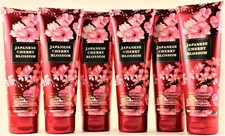 QTY 6 Bath  Body Works JAPANESE CHERRY BLOSSOM Body Cream Lotion Moisturizer 8z