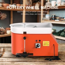 18" Electric Pottery Wheel 25cm Ceramic Machine Mud Blocking Manual Tool 350W