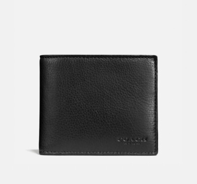 Coach in Compact ID Sport Calf Leather Wallet Mens F74991