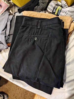 1 Old Navy Black & 1 Men's Dickies Rust Work Cargo Pants Great Condition 42 x 30