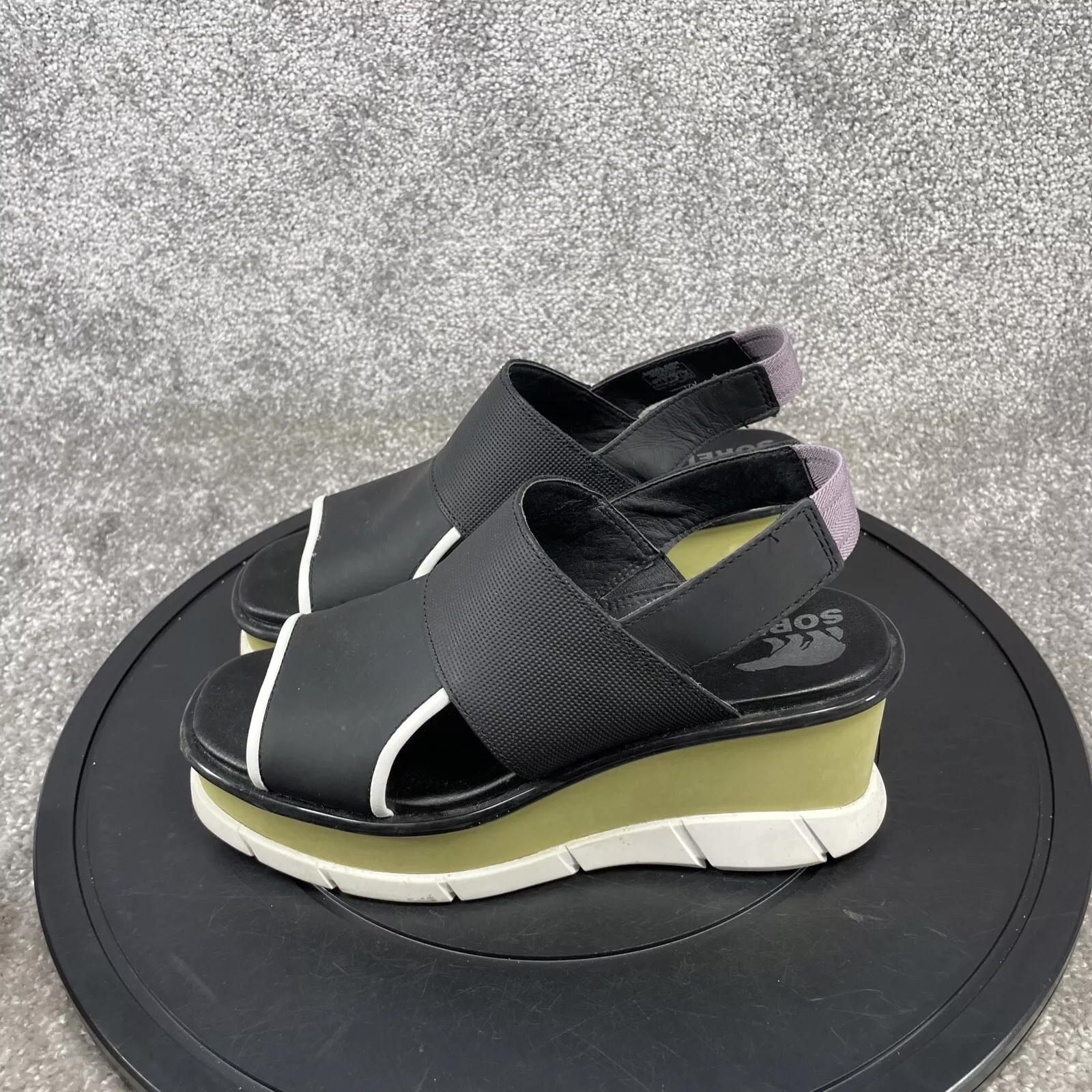 sorel joanie iii slingback leather wedge shoes