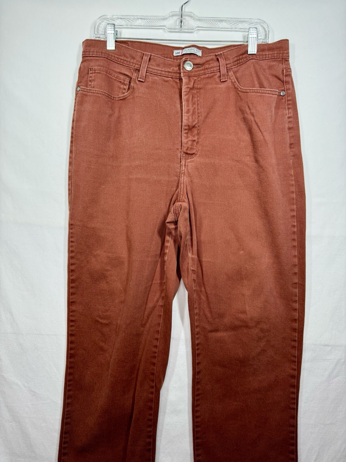 Lee Women’s Classic Fit 5-Pocket Jeans in Burnt Orange - Size 12