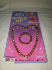 1987 Imperial Sparkling Dreams Jewelry Set Toy Gold Necklace 7431 Sealed 6"x 11"