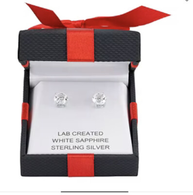 2.5 CT.T.W Princess Cut Lab-created White Sapphire Stud Earrings Sterling Silver