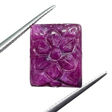 11.10 Cts Unheated Natural Ruby Octagon Hand Carved Ring Size Loose Gemstone