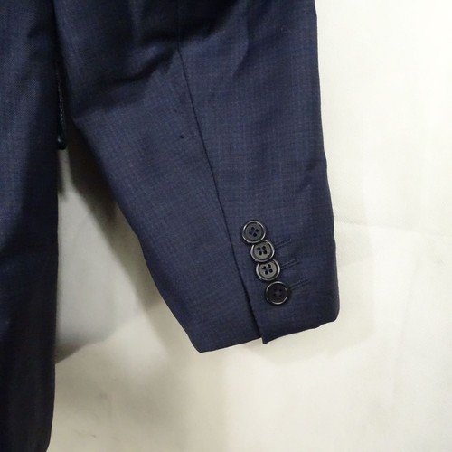 Ermenegildo Zegna Traveler Blue Wool Blazer Jacket Men Size 44 5362 FLAW - Picture 4 of 16