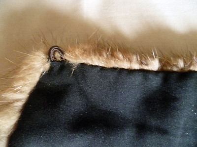 Col En Fourrure Véritable Vison Marron à Fixer Sur Vêtement | Accessoire élégant Femme - Neuf Sans étiquette