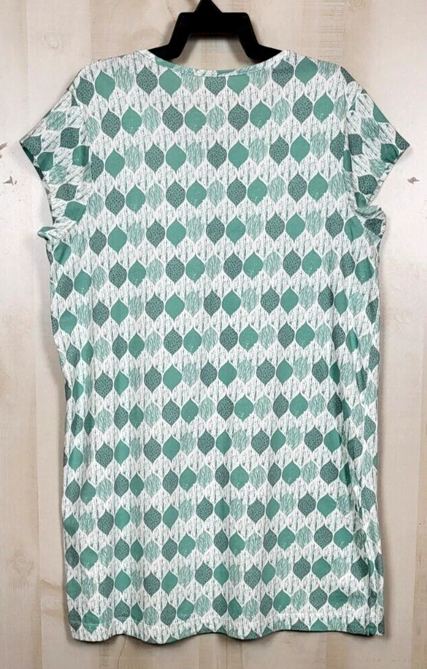 Jockey Women's 1X 100% Organic Cotton Multicolor Boho Tassel Tie Sleep Shirt - Image 2 of 4