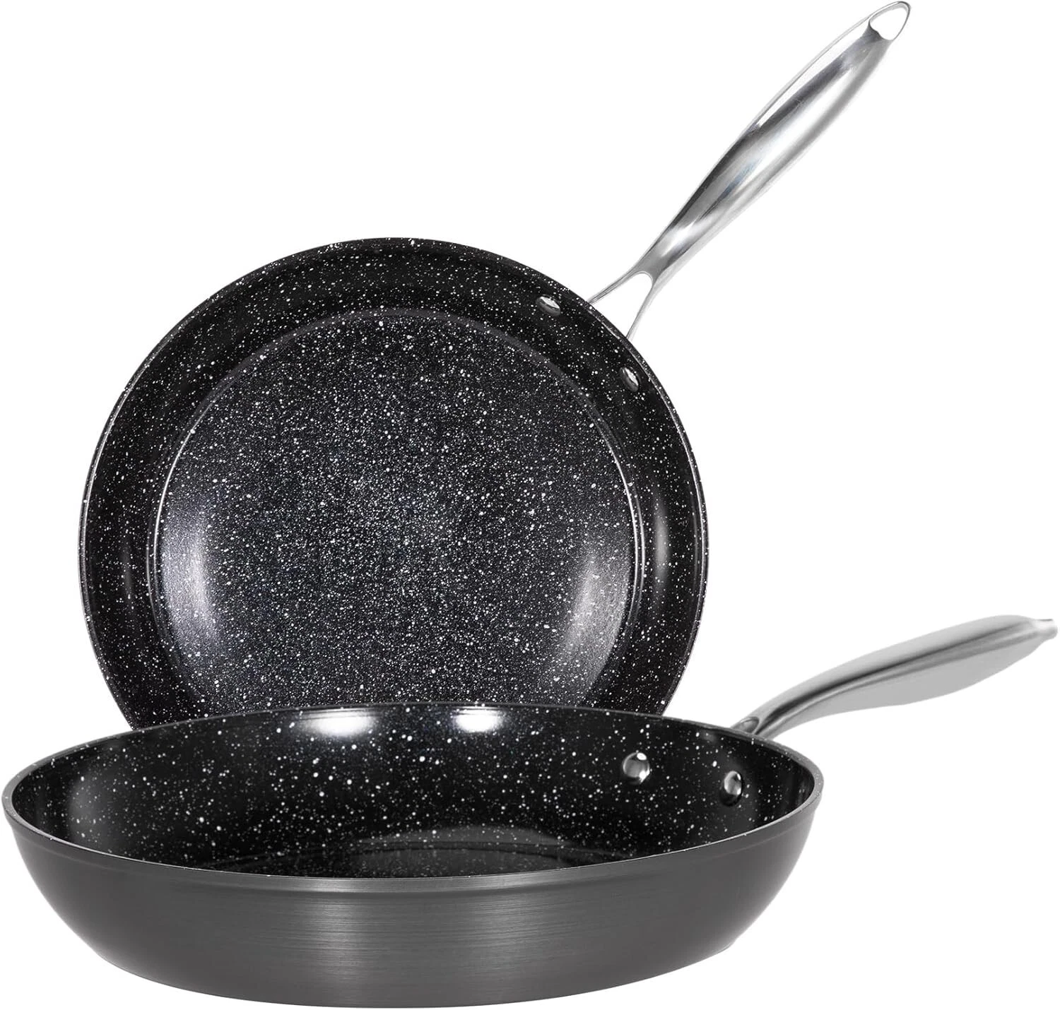 3/2 Piece Nonstick Frying Pan Induction Cookware Set Hard Anodized Space-Saving
Opens in a new windo