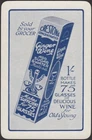 Playing Cards Single Card Old Vintage CRESTONA GINGER WINE Alcohol Advertising A