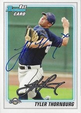 Tyler Thornburg Milwaukee Brewers 2010 Bowman Signed Card 