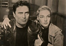 Biglietto autografo - Simone Signoret e Raf Vallone - Progress Card