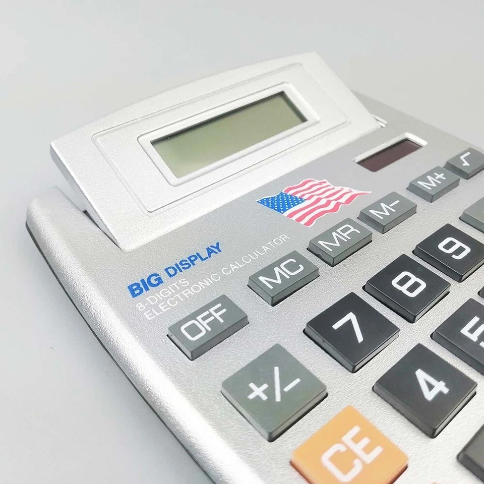 Solar Power Electronic Calculator Large Display Button Business School Office AU - image 4 of 4