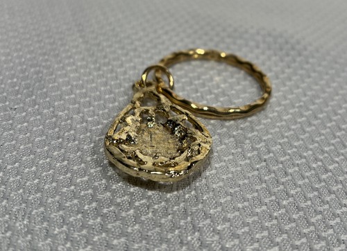 Vintage Style Gold Colored Pendant With Opal White Stone Keychain Or Pendant - Picture 3 of 3