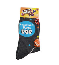 Tootsie Roll Unisex Adult One Size Tootsie Pops Gray Graphic Novelty Crew Socks