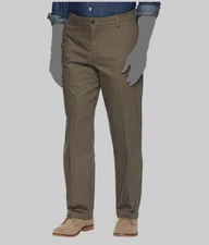 Dockers Men's Brown Lux Cotton Classic Fit Creased Stretch Size W38/L29