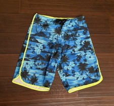 Burnside Swim Trunk Board Shorts Mens Size 34, Tropical Palm