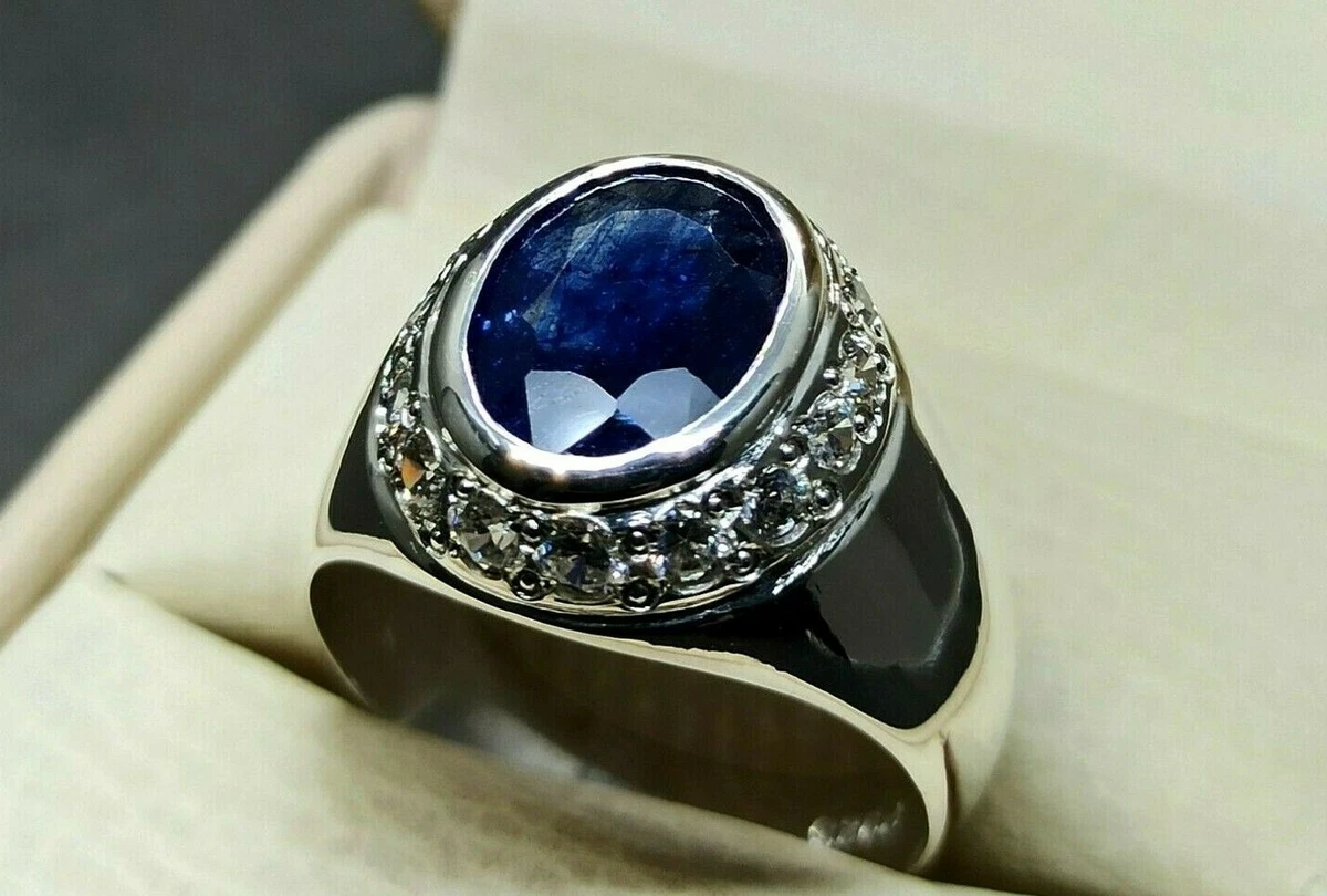 1/2 Carat (ctw) Lab-Created Blue Sapphire Ring Sterling Silver | eBay