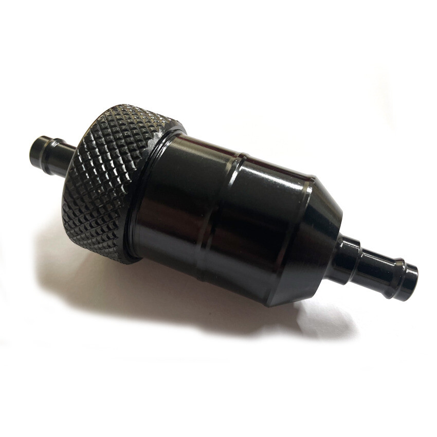 Universal Motorcycle Inline Fuel Filter 8mm 5/16 in CNC Aluminium