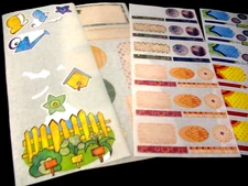 Lot of Creative Memories Celebrate, Primary & Jewel Stickers, Epoxy Hearts.