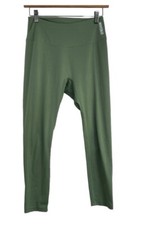 Gymshark Medium M Med Women Cropped Leggings Green Gym Workout Athleisure
