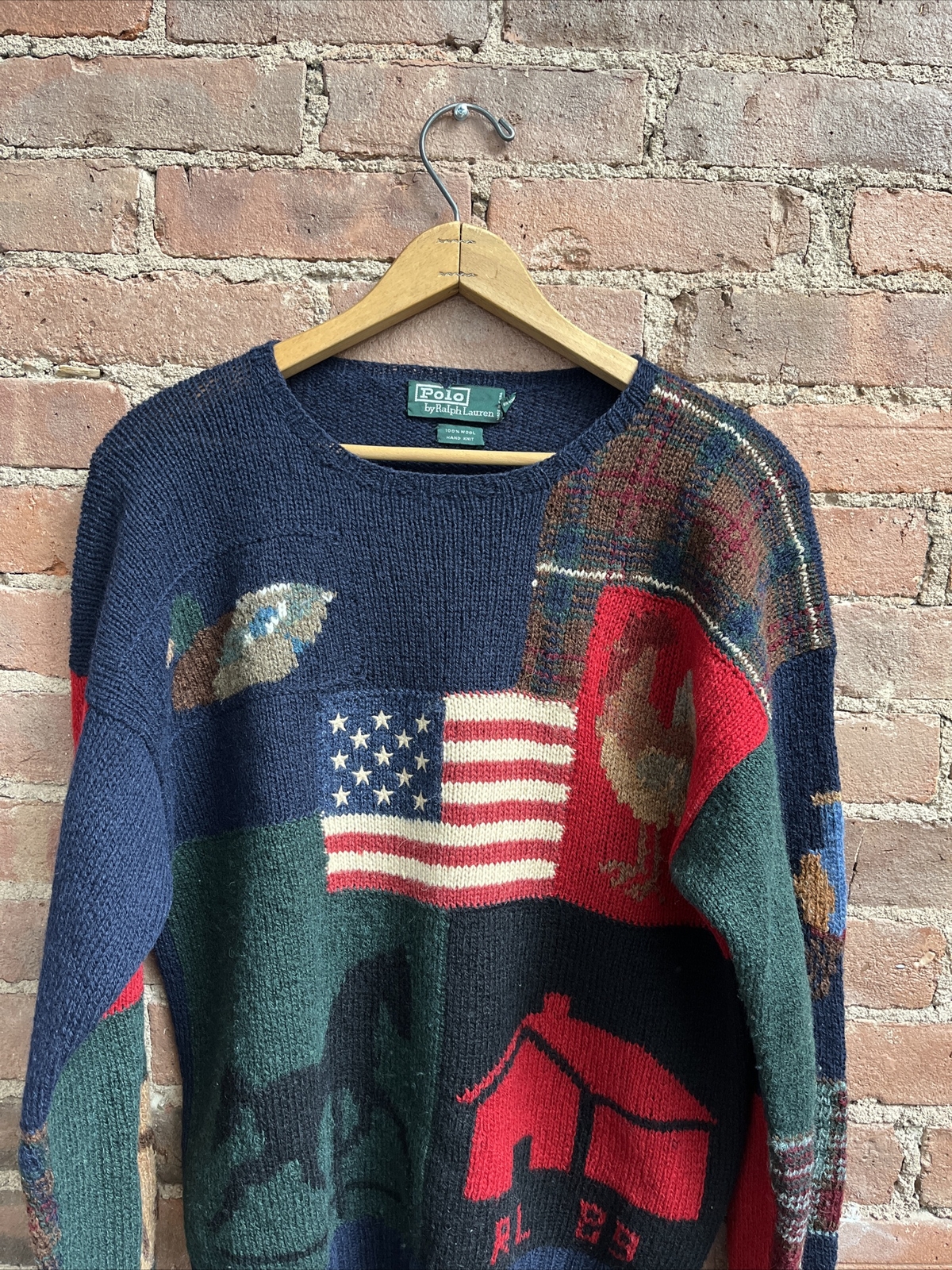 Vintage Polo Ralph Lauren Woman’s Sweater, Sz XL, Hand Knit 100percent Wool 89 image 2